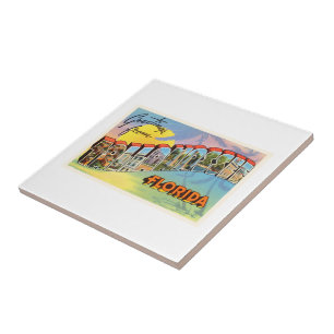 Tallahassee Florida FL Old Vintage Travel Souvenir Tegeltje