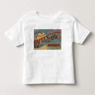 Tallahassee, Florida - Grote letterscènes Kinder Shirts