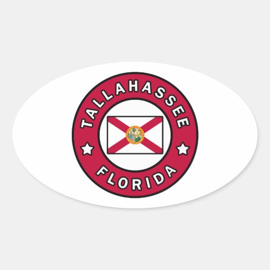 Tallahassee Florida Ovale Sticker (Voorkant)
