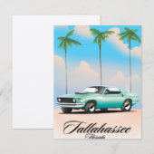 Tallahassee Florida Reisposter. (Voorkant / Achterkant)