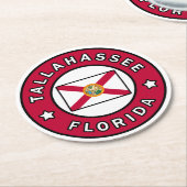 Tallahassee Florida Ronde Kartonnen Onderzetter (Gebogen)