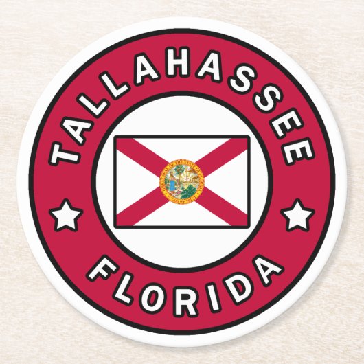 Tallahassee Florida Ronde Kartonnen Onderzetter (Voorkant)