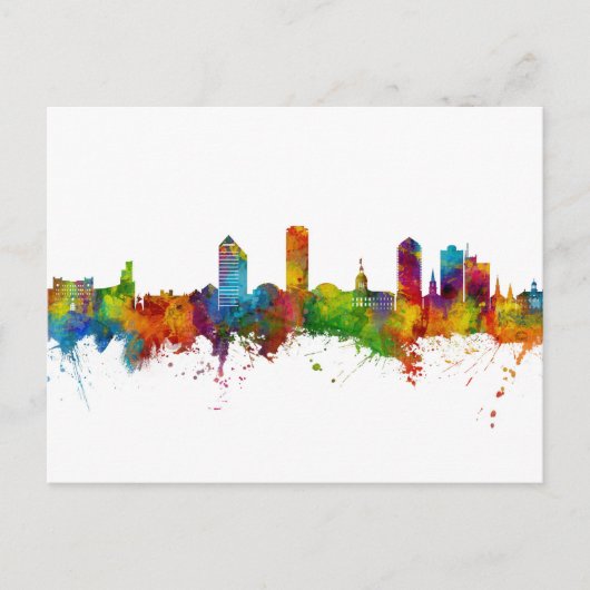 Tallahassee Florida Skyline Briefkaart (Voorkant)