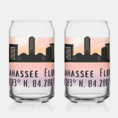 Tallahassee Skyline Blikvorm Glas (Links)