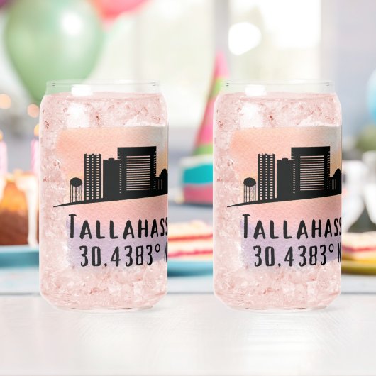 Tallahassee Skyline Blikvorm Glas (Insitu (Verjaardag))