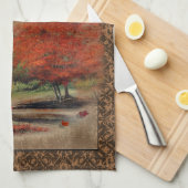 Talling Feuille Paysage Serviette de cuisine (Quart Plié)