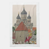 Tallinn Alexander Nevsky Kathedraal uitzicht theed Theedoek (Verticaal)