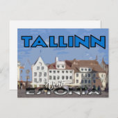Tallinn, bezoek Estland briefkaart (Voorkant / Achterkant)