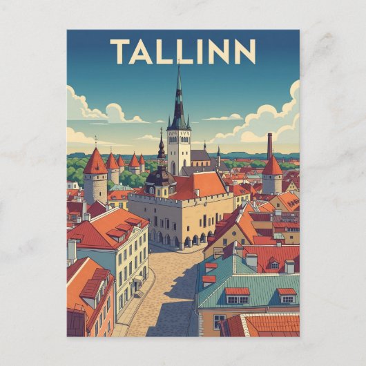  Tallinn Estland Reizen Briefkaart (Voorkant)
