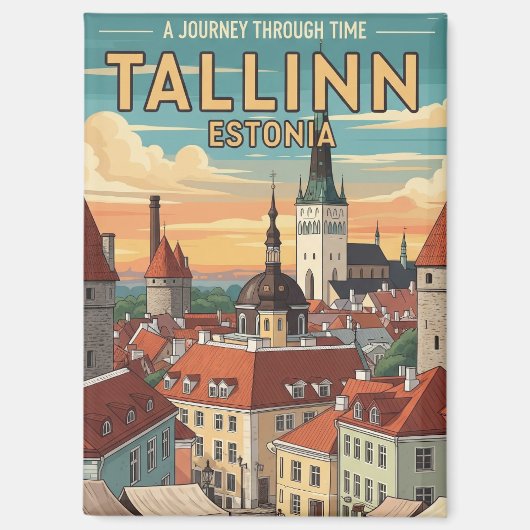  Tallinn Estland Reizen Magneet (Voorkant)