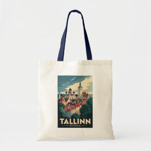 Tallinn Estland Travel Art Vintage Tote Bag