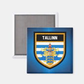 Tallinn Flag Magneet (Voorkant / Achterkant)
