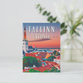 Tallinn, middeleeuwse stad van Estland Briefkaart (Staand voorkant)