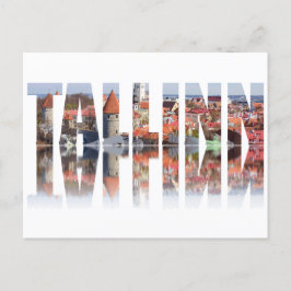 Tallinn-tekst samengesteld uit oud uitzicht briefkaart