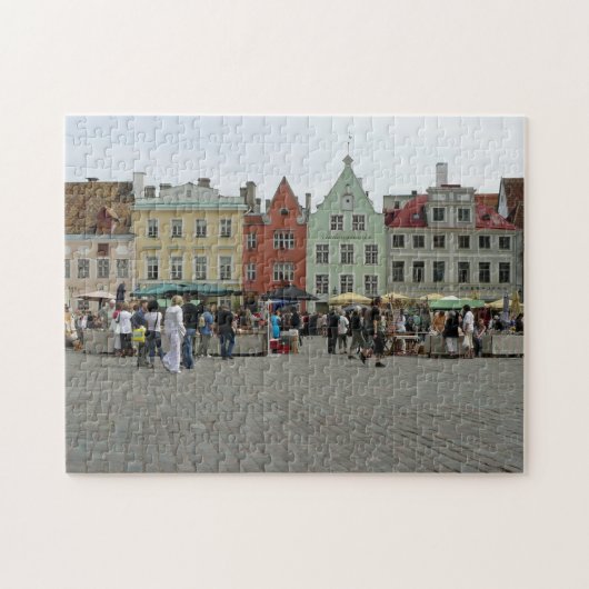 Tallinn Town Hall Square uitzicht puzzel (Horizontaal)