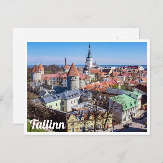 Tallinn uitzicht briefkaart binnenstad (Voorkant / Achterkant)