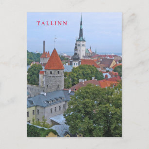 Tallinn Vieille Ville tours vue carte postale