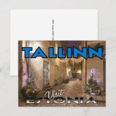 Tallinn, visite Estonie carte postale (Devant / Derrière)