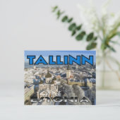 Tallinn, visite Estonie carte postale (Debout devant)