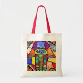 Tallis Canvas tas - Tapastry Hamsa RED (Voorkant)