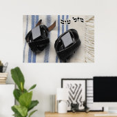 Tallis & tefillin - Mazel Tov in het Hebreeuws Poster (Thuiskantoor)