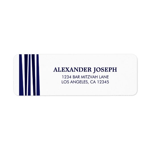 Tallit Bar Mitzvah het Etiket van het Adres van de (Voorkant)