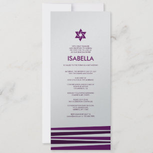 Tallit Bar Mitzvah in Metallic Silver Kaart