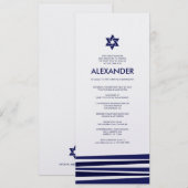 Tallit Bar Mitzvah Uitnodiging (Voorkant / Achterkant)