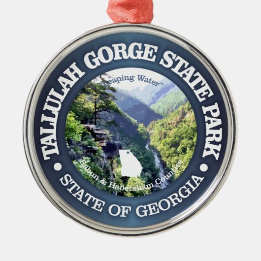 Tallulah Gorge SP Metalen Ornament (Voorkant)