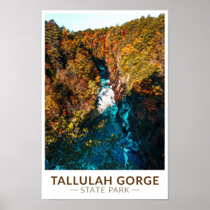 Tallulah Gorge State Park Georgia Waterverf Poster