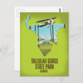 Tallulah Gorge State Park-kaart Briefkaart (Voorkant / Achterkant)