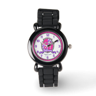 Tallulah meisjesnaam: crest unicorn roze horloge