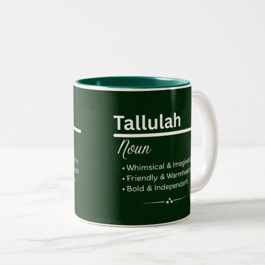 Tallulah Personalized Name Coffee Mug (Devant droit)
