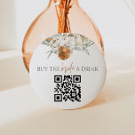 TALLULAH Terracotta Acheter Mariée une boisson Cod<br><div class="desc">Cette bachelorette acheter à la mariée une boisson code QR bouton comprend des flores d'aquarelle en terre cuite et un combo de police boho amusant. Échangez facilement le code QR avec votre Venmo, CashApp ou tout autre service payant. Ces cartes sont si amusantes pour un week-end de bachelorette ! Pour...</div>