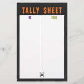 Tally Sheet Halloween Celebration Bunco Game (Voorkant)
