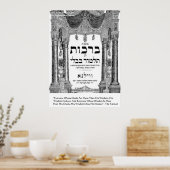 Talmud "Wisdom/Deeds" Citaat Poster (Keuken)