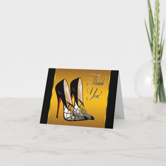 Talon Rouge Noir Jaune Or Merci (Devant)