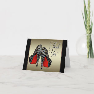 Talon Rouge Noir Or Merci