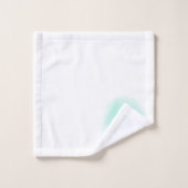 Talons argentés sur mint (Gant de toilette)