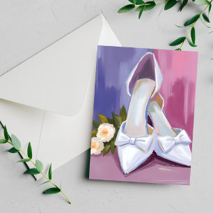 Talons de Mariée Carte de Mariage à l'Aquarelle