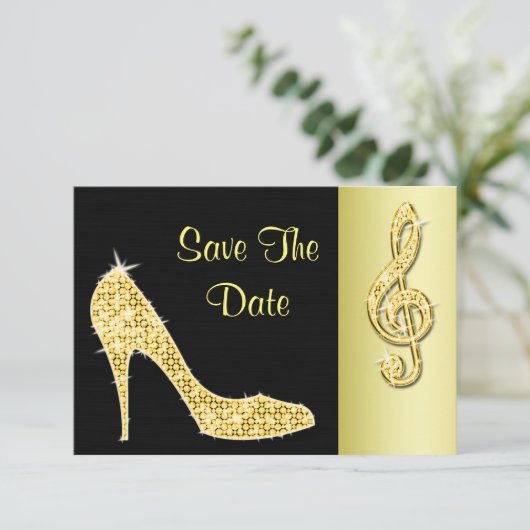 Talons dorés & Clé de sol 25e Save The Date (Debout devant)