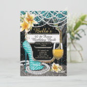 Talons et boissons Dames Invitations d'anniversair (Debout devant)