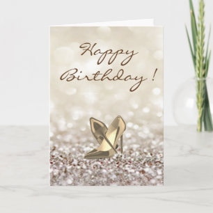 Talons hauts adorables sur carte d'anniversaire sc