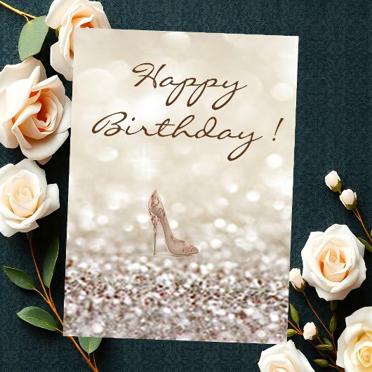 Talons hauts adorables sur carte d'anniversaire sc