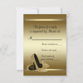 Talons hauts en or noir RSVP (Dos)