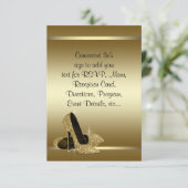 Talons hauts en or noir RSVP (Debout devant)