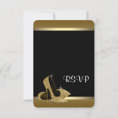Talons hauts en or noir RSVP (Dos)