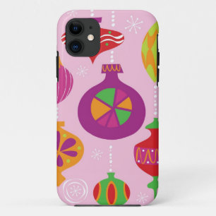 Talrijke kerstversiering, geïllustreerd in versch iPhone 11 hoesje