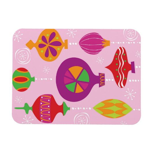 Talrijke kerstversiering, geïllustreerd in verschi magneet (Horizontaal)