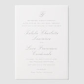 Talula Elegant Wedding Vellum Uitnodigingen (Voorkant)